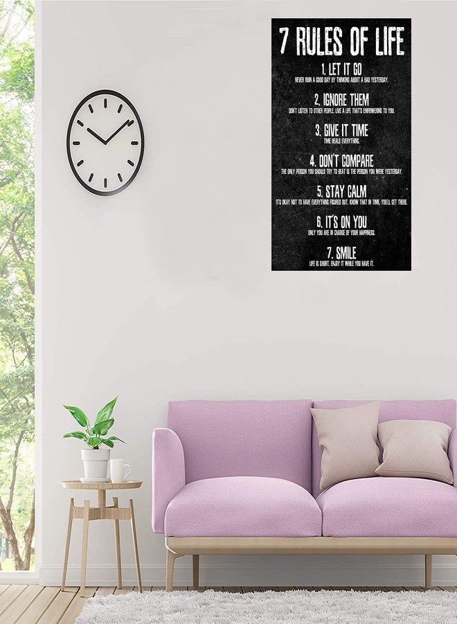 KARTMEN 7 Rules of Life Motivational Poster - Printed on Premium 300 GSM Paper - Sized 12 x 18 Inch (Multicolour) - Image 2