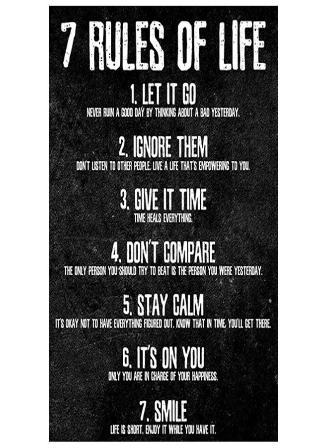 KARTMEN 7 Rules of Life Motivational Poster - Printed on Premium 300 GSM Paper - Sized 12 x 18 Inch (Multicolour) - Image 5