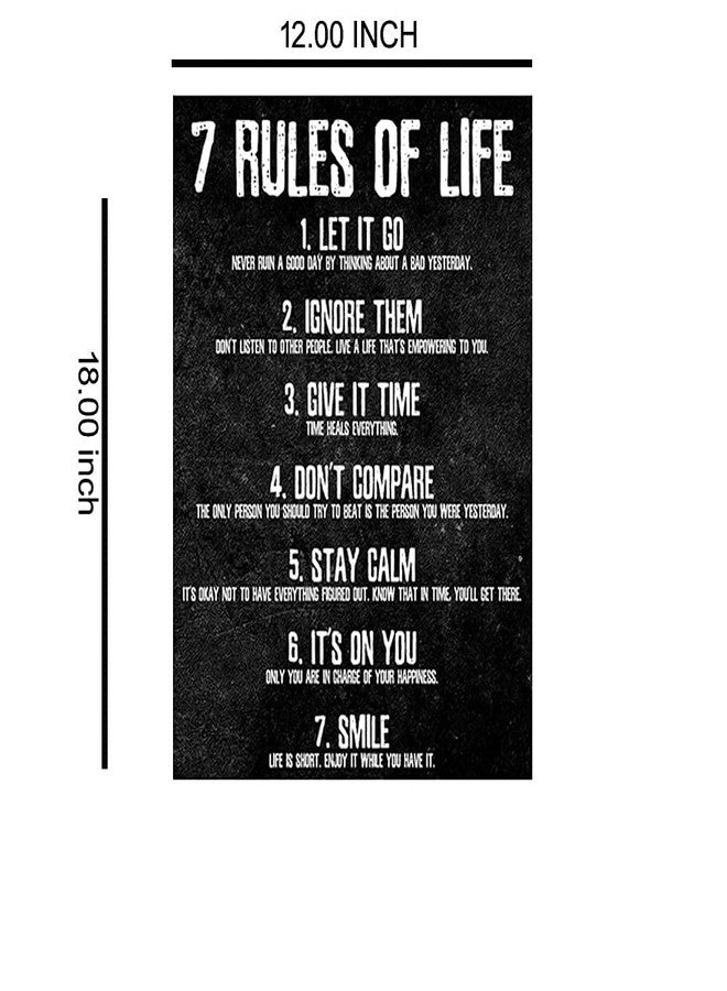 KARTMEN 7 Rules of Life Motivational Poster - Printed on Premium 300 GSM Paper - Sized 12 x 18 Inch (Multicolour) - Image 3