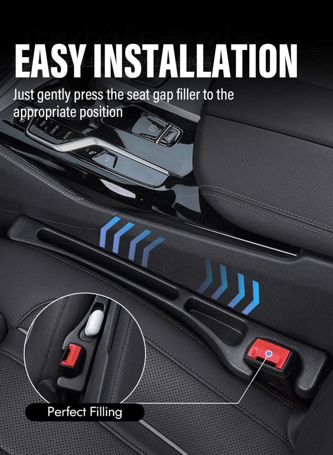 FOLUMAD Car Seat Gap Filler, 2 Pack No-Drop Seat Side Gap Seam Filler Organizer with Phone Holder, Universal Fit Fill The Gap Between Seat and Console, Perfect for Car SUV Truck Black - Image 5