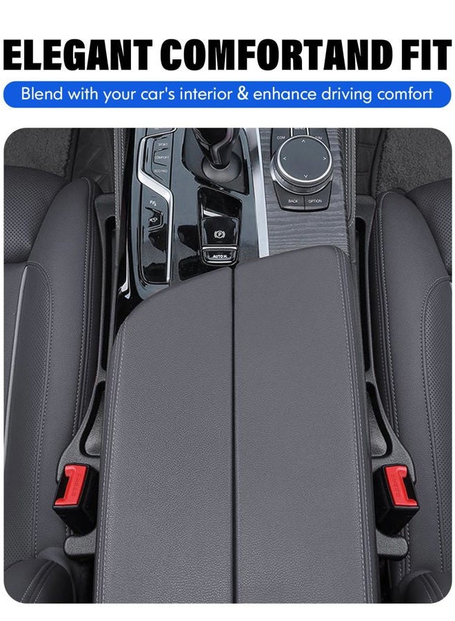FOLUMAD Car Seat Gap Filler, 2 Pack No-Drop Seat Side Gap Seam Filler Organizer with Phone Holder, Universal Fit Fill The Gap Between Seat and Console, Perfect for Car SUV Truck Black - Image 4