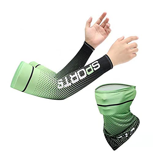 FABSPORTS Cooling Arm Sleeves & Bandana combo for Men & Women with UV Protection, Quick Dry, for cycling, cricket, skating, biking etc - Image 1