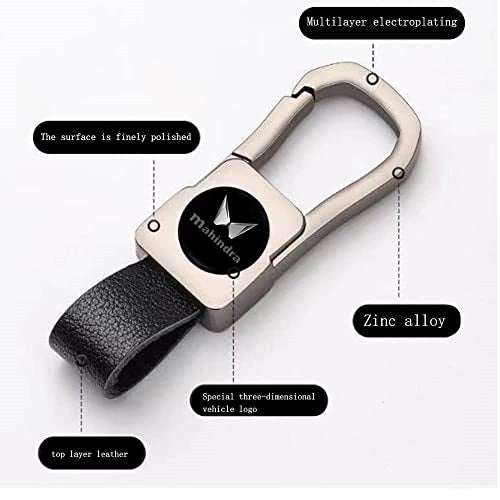 Greenworld Scratch proof Fob Key Heavy Duty Keychain Compatible With New Mahin-dra Scorpio/bolero/xuv700/xuv300 with new mahin-dra logo (chrome silver) - Image 3