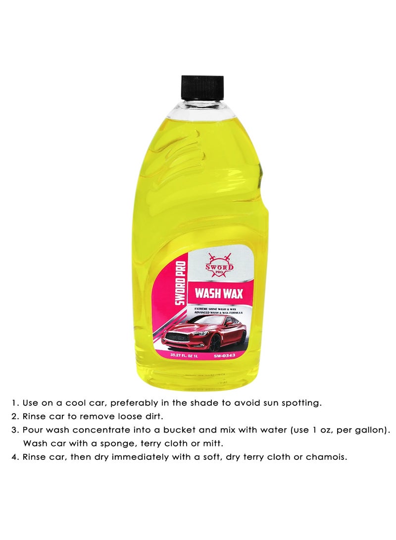 Sword Pro Car Wash Wax 1L- High Gloss Shine and Protection, SW-0343 - Image 3