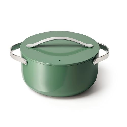 Caraway Nonstick Ceramic Dutch Oven Pot with Lid (6.5 qt, 10.5") - Non Toxic, PTFE & PFOA Free - Oven Safe & Compatible with All Stovetops (Gas, Electric & Induction) - Sage - Image 1