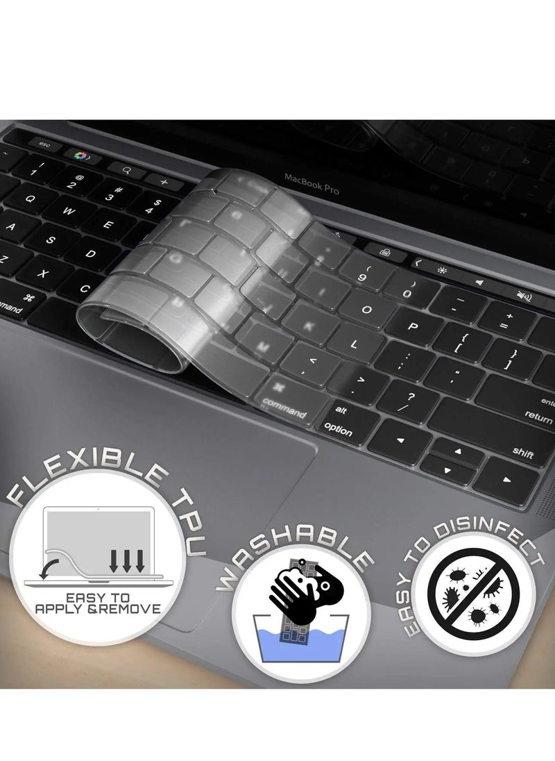 Generic - 3 in 1 Bundle Rubberized Case Compatible with M2 MacBook Air 13.6 inch 2022 A2681 M2 Chip and 2024 A3113 M3 Chip and 2025 A3240  M4 Chip , Plastic Hard Shell Case with Keyboard Cover & Screen Protector , Matte Black - Image 1