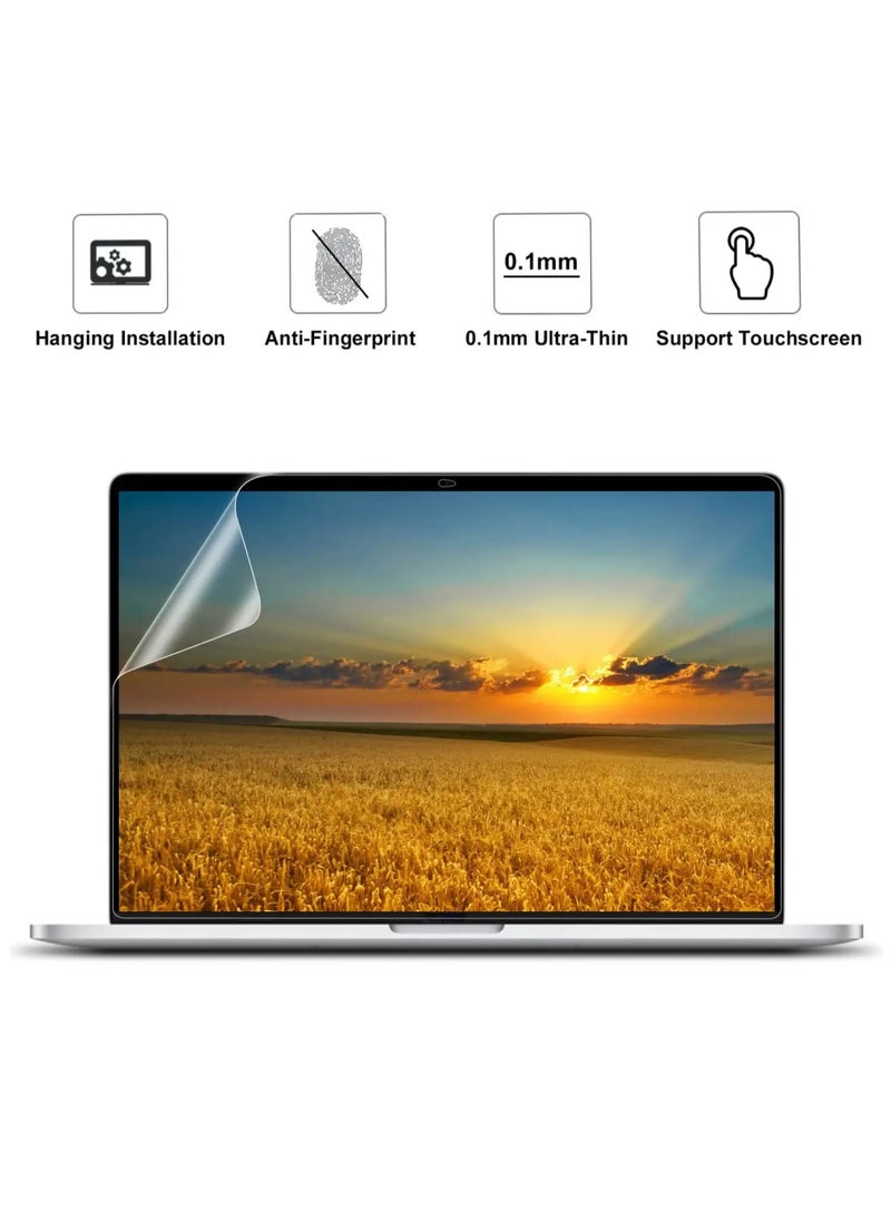 Generic - 3 in 1 Bundle Rubberized Case Compatible with M2 MacBook Air 13.6 inch 2022 A2681 M2 Chip and 2024 A3113 M3 Chip and 2025 A3240  M4 Chip , Plastic Hard Shell Case with Keyboard Cover & Screen Protector , Matte Black - Image 1