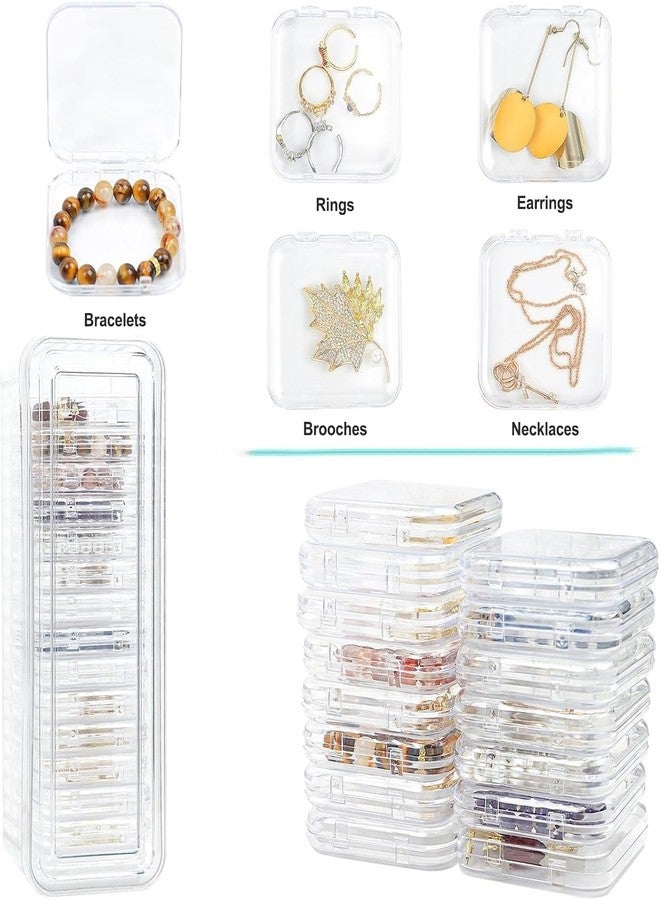 VPGS 1 PCS Acrylic Jewelry Organizer Box Set Transparent Portable Jewelry Storage Case with AntiOxidation Protection Organizer for Earrings, Rings, Bracelets Necklace & Watch - Image 4