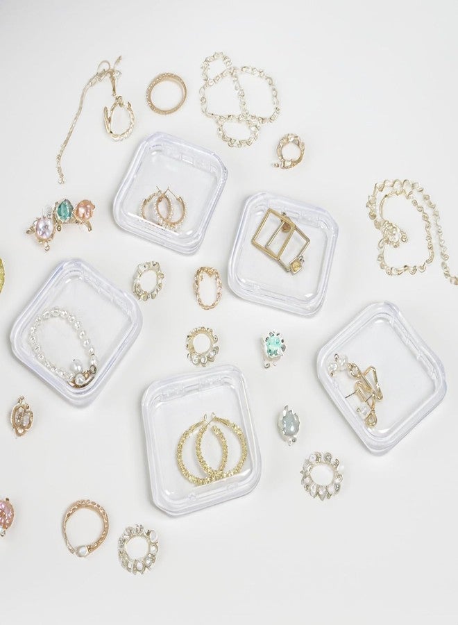 VPGS 1 PCS Acrylic Jewelry Organizer Box Set Transparent Portable Jewelry Storage Case with AntiOxidation Protection Organizer for Earrings, Rings, Bracelets Necklace & Watch - Image 3