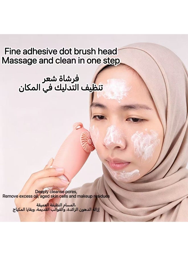 Facial cleansing brush travel bottle - Image 1
