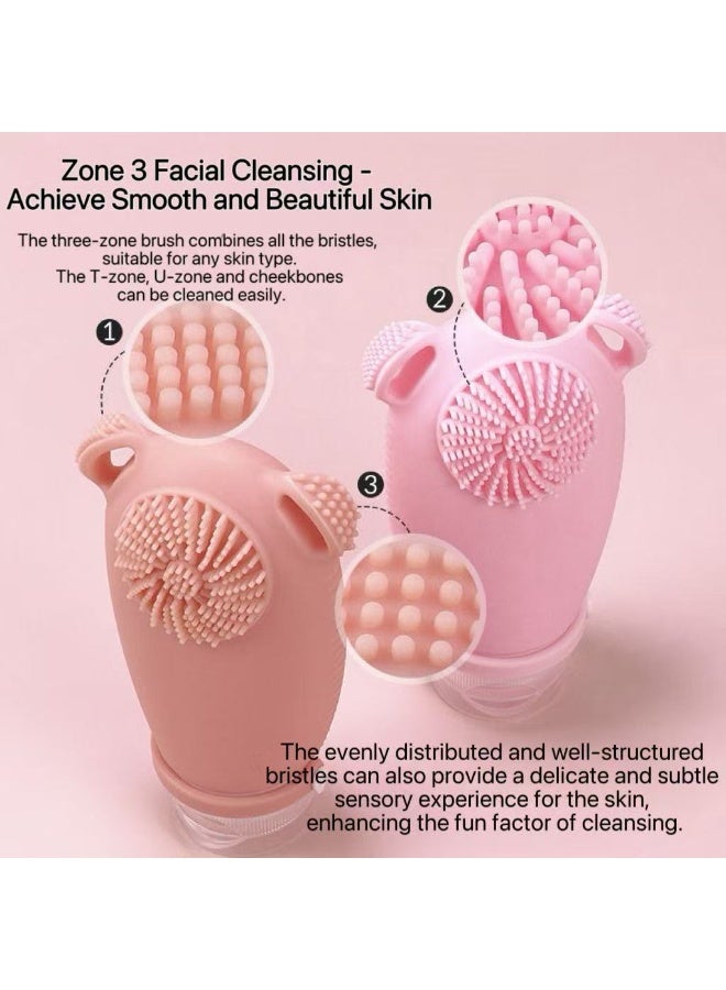 Facial cleansing brush travel bottle - Image 2