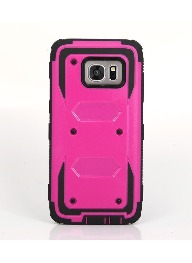 Holster Clip for Galaxy S7 Edge Case [Tshell] Shock Absorbing [Built-in Screen] [Kickstand Locking Belt] Carrying Secure Swivel Defender Full Body Cover for Samsung Galaxy S7 Edge