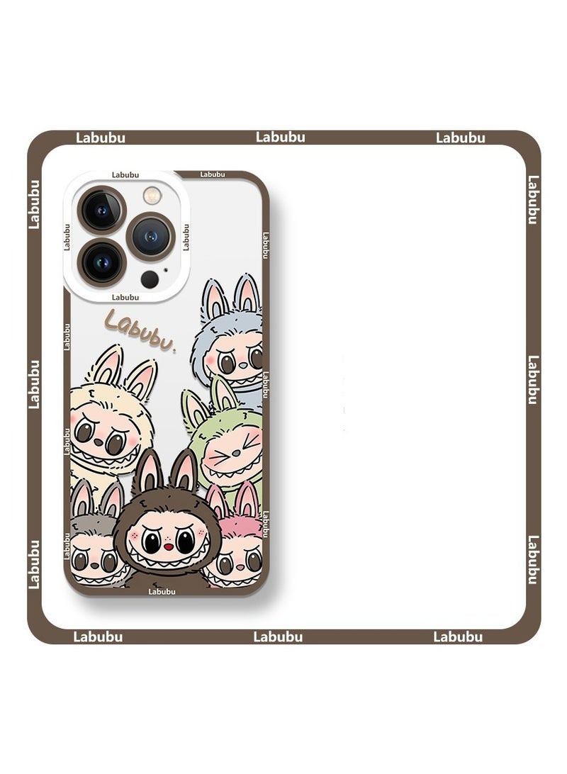 Cute labubu Compatible with iPhone Liquid Silicone Case, Full Body Protective Cover, Shockproof, Slim Phone Case for iphone 15pro