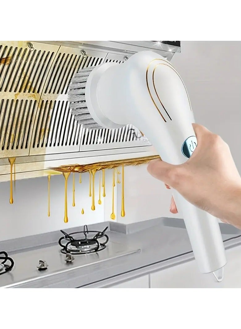 Goolsky A Cordless Handheld Cleaning Brush with 5 Interchangeable Brush Heads, a Portable Rotating Scrubber, Suitable for Use in Bathrooms, Bathtubs, Wall Tiles, Floors, And Kitchens.  - Image 1
