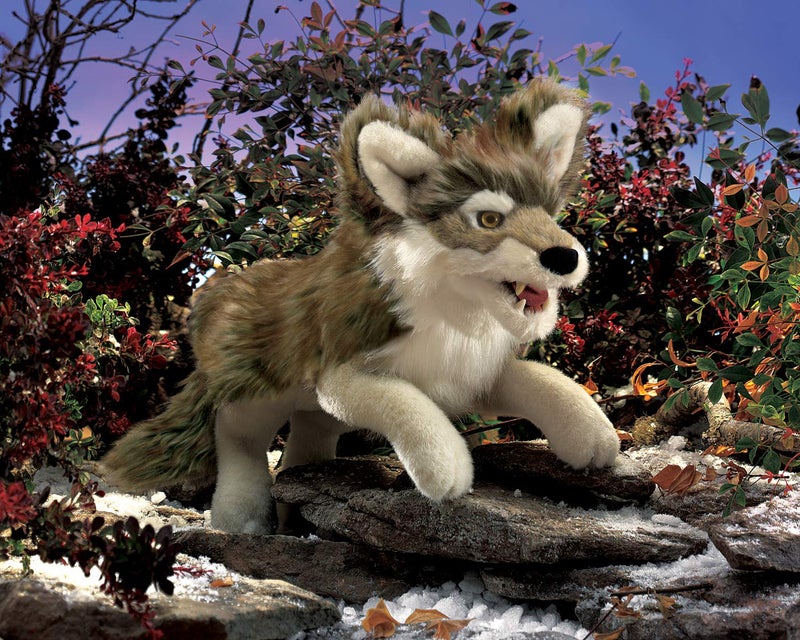 Folkmanis Gray Wolf Hand Puppet Gray/Black/White, 1 EA - Image 2