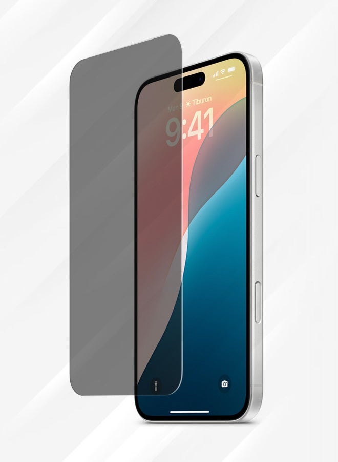 FITIT حماية شاشة زجاجية مقسّاة لجهاز آيفون 16 بلس – فلتر خصوصية، حماية من السقوط، وضوح عالي – fitit - Image 1