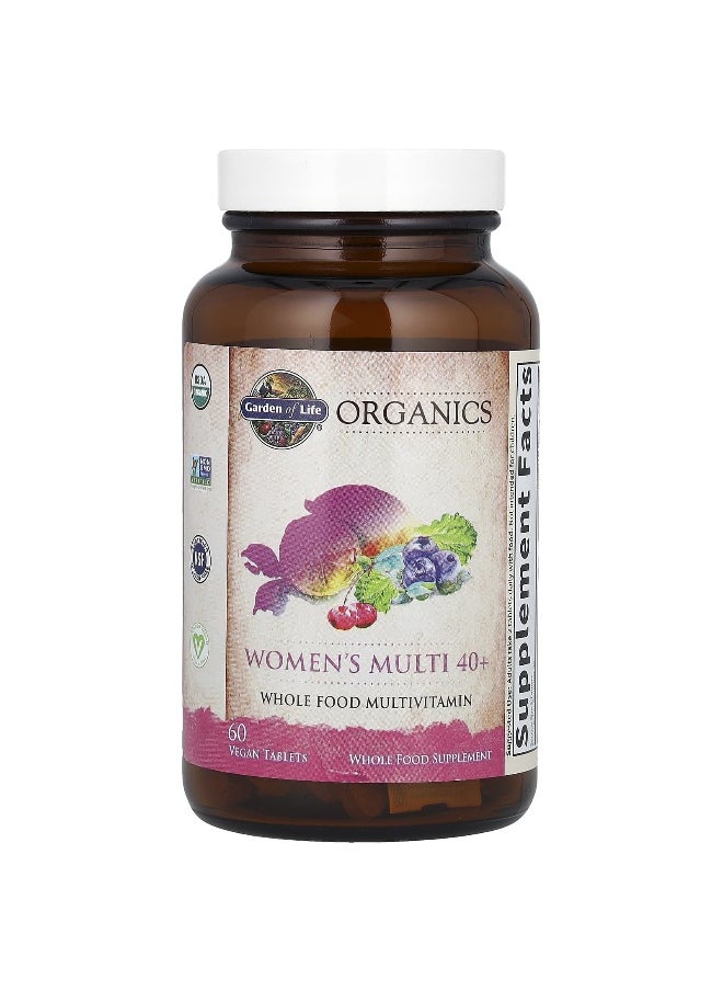 Garden of Life Garden of Life, Organics, Women's Multi 40+, 60 Vegan Tablets  - Image 3