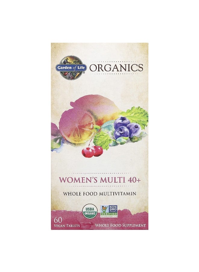 Garden of Life Garden of Life, Organics, Women's Multi 40+, 60 Vegan Tablets  - Image 1