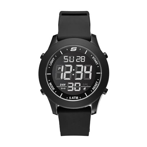 Skechers Men's Rosencrans Digital Chronograph Watch, Color: Black (Model: SR5107) - Image 1