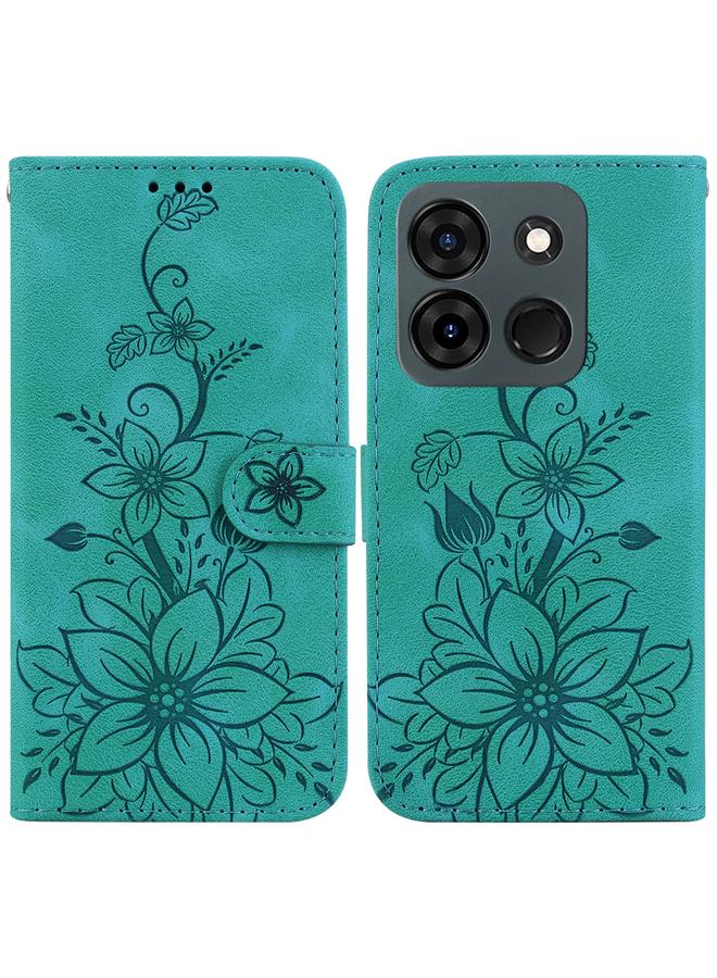 S-TOP Case For Infinix Smart 7 India / Smart 7 Plus Lily Embossed Leather Phone Case - Image 1
