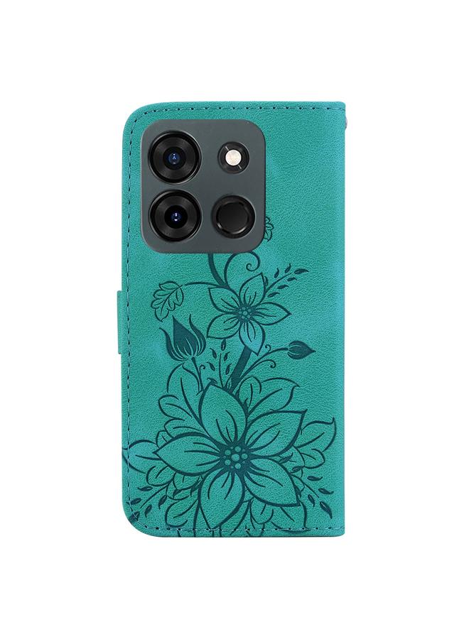 S-TOP Case For Infinix Smart 7 India / Smart 7 Plus Lily Embossed Leather Phone Case - Image 3