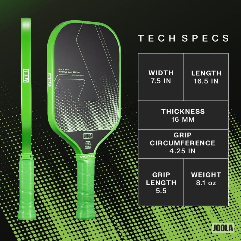 JOOLA Perseus 16mm Carbon Fiber Pickleball Paddle - CAS Surface Technology - Control & Power Paddle for Maximum Precision - USAP Approved - Aero Curve Design - Feel-Tec Pure Grip - NFC Chip Enabled - Image 2