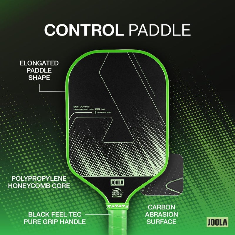 JOOLA Perseus 16mm Carbon Fiber Pickleball Paddle - CAS Surface Technology - Control & Power Paddle for Maximum Precision - USAP Approved - Aero Curve Design - Feel-Tec Pure Grip - NFC Chip Enabled - Image 3