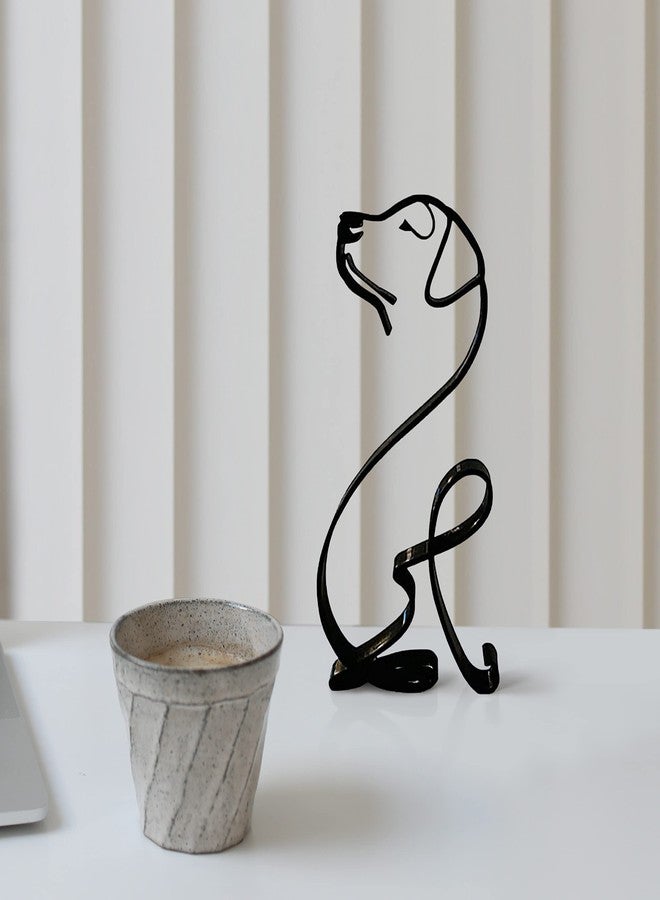 KOLYMAX Dog Minimalist Art Wall Sculpture, Abstract Metal Wire Geometric Line Drawing Art Statue (Dog) - Image 2