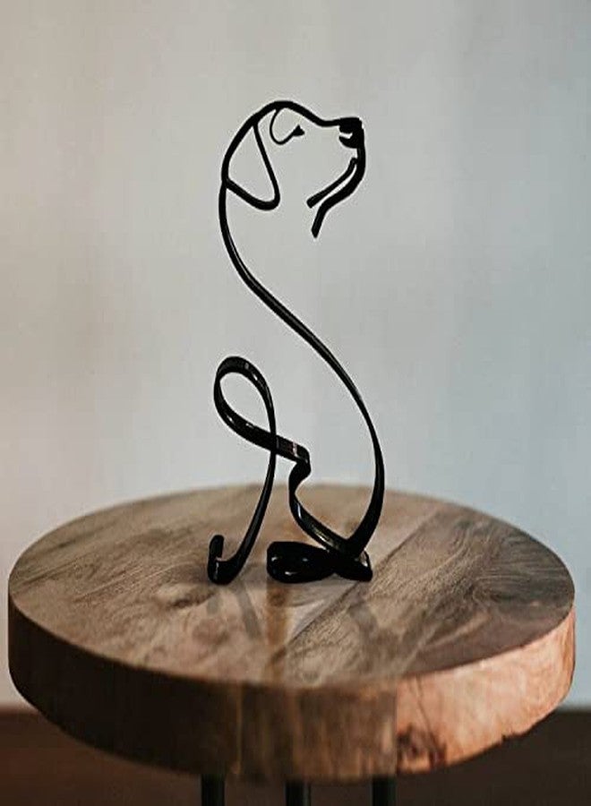 KOLYMAX Dog Minimalist Art Wall Sculpture, Abstract Metal Wire Geometric Line Drawing Art Statue (Dog) - Image 3