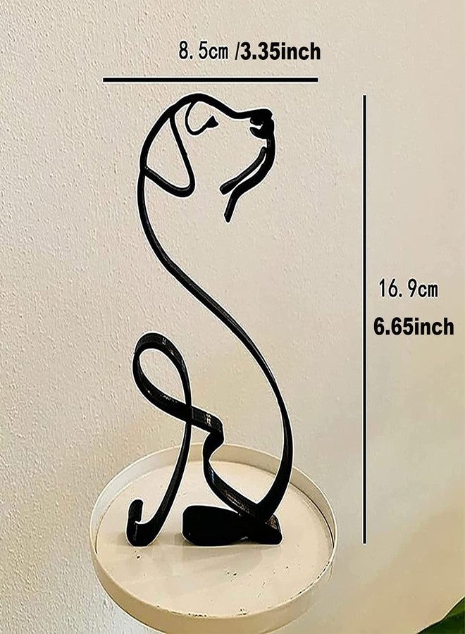 KOLYMAX Dog Minimalist Art Wall Sculpture, Abstract Metal Wire Geometric Line Drawing Art Statue (Dog) - Image 4