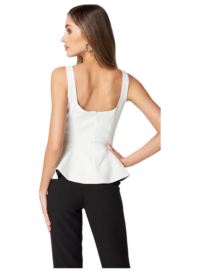 bebe - ASYMMETRIC CABLE KNIT SWEATER - Image 1