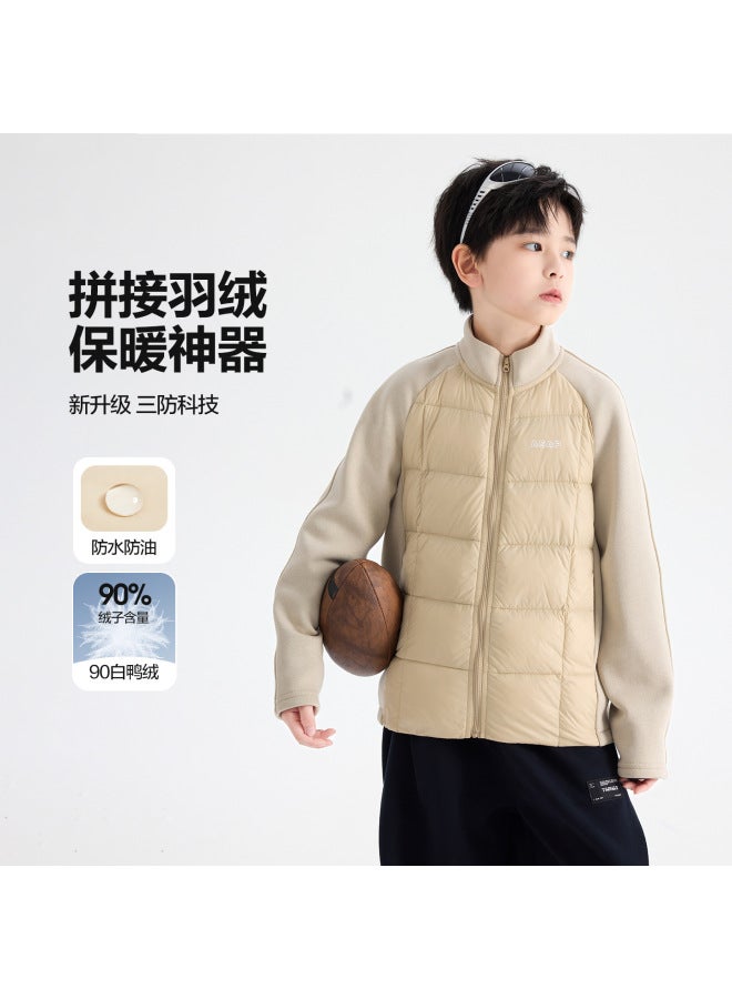 Boys' Winter Clothing Splicing School Uniform Artifact Liner Lightweight Down Jacket  New Youth And Kidsren's Warm Jacket
