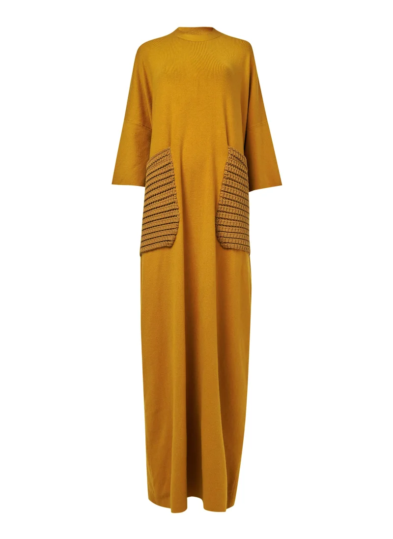 leem  Textured Pocket Kaftan for Women | Best Price UAE