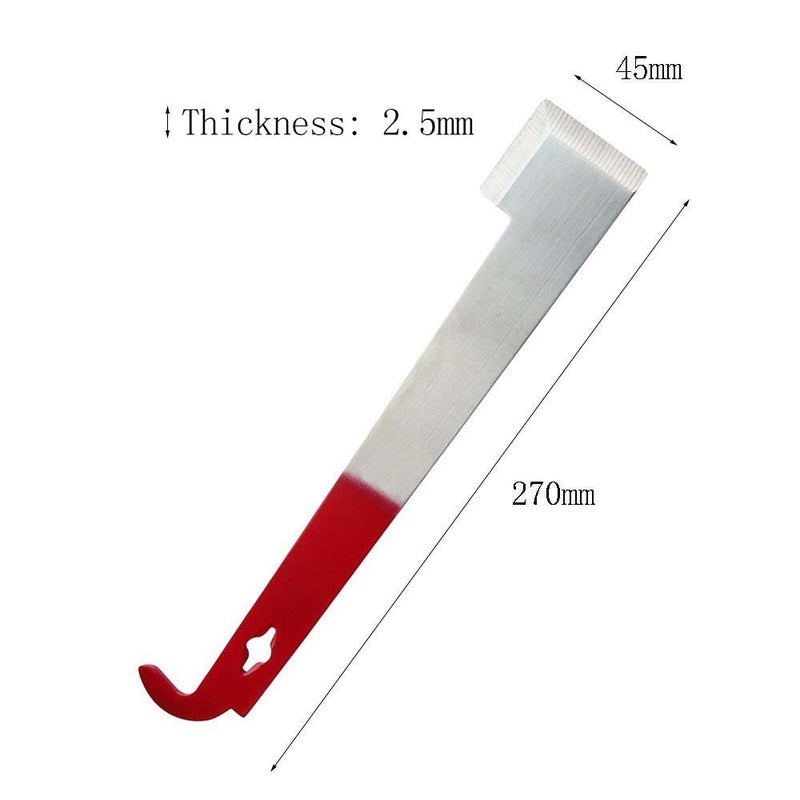 KINGLAKE Steel J Hook Bee Hive Tool Frame Lifter and Scraper,Beekeeping Equipment, 10-1/2-Inch - Image 2