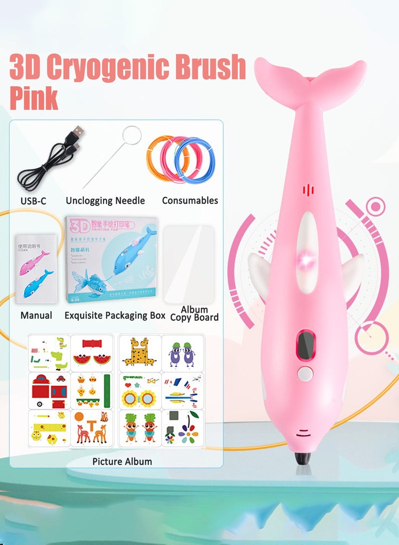 3D Printing Pen,for Kids & Adults – Low Temperature Safe Tip, Fast Forming Speed, Non-Clogging, Long Battery Life, Non-Toxic Materials, Adjustable Temperature & Speed, Colorful Filament – Ideal for DIY Art, Crafts, and Model Making(Pink) - Image 3