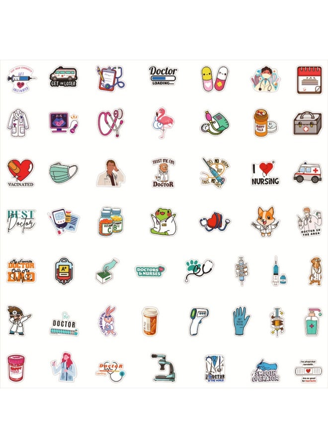 ORAINBOW 50 pcs Doctors Non-Repeating Decal Sticker Doctor Vinyl Stickers for Hydro Flask Water Bottles Laptop Computer Skateboard Car Bumper Waterproof Decals - Image 4