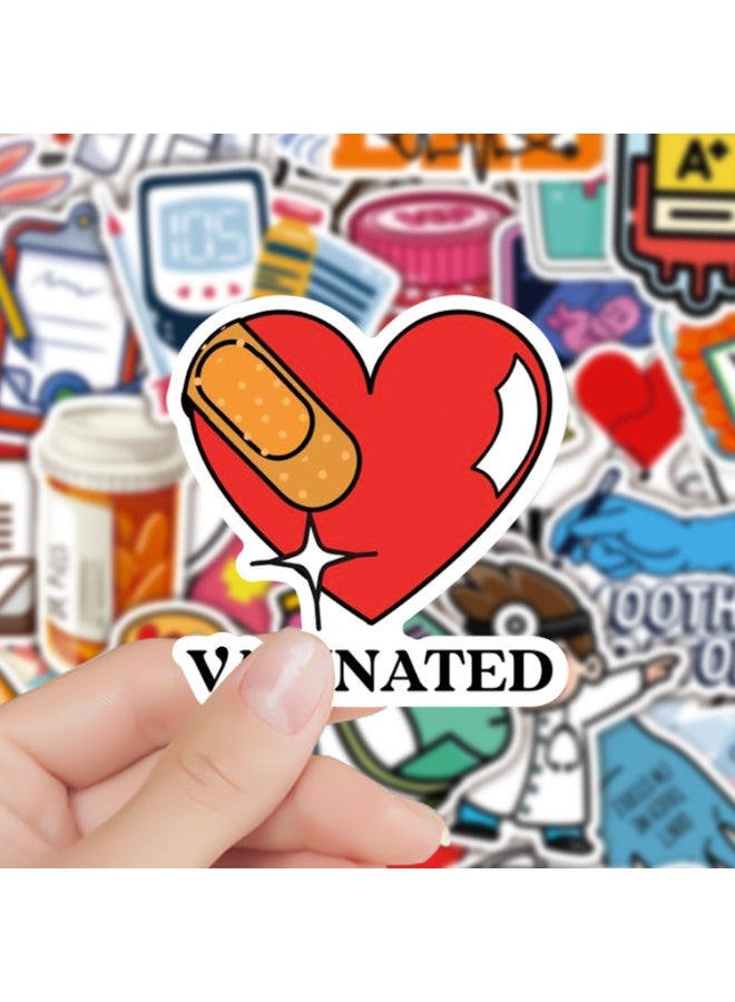 ORAINBOW 50 pcs Doctors Non-Repeating Decal Sticker Doctor Vinyl Stickers for Hydro Flask Water Bottles Laptop Computer Skateboard Car Bumper Waterproof Decals - Image 2