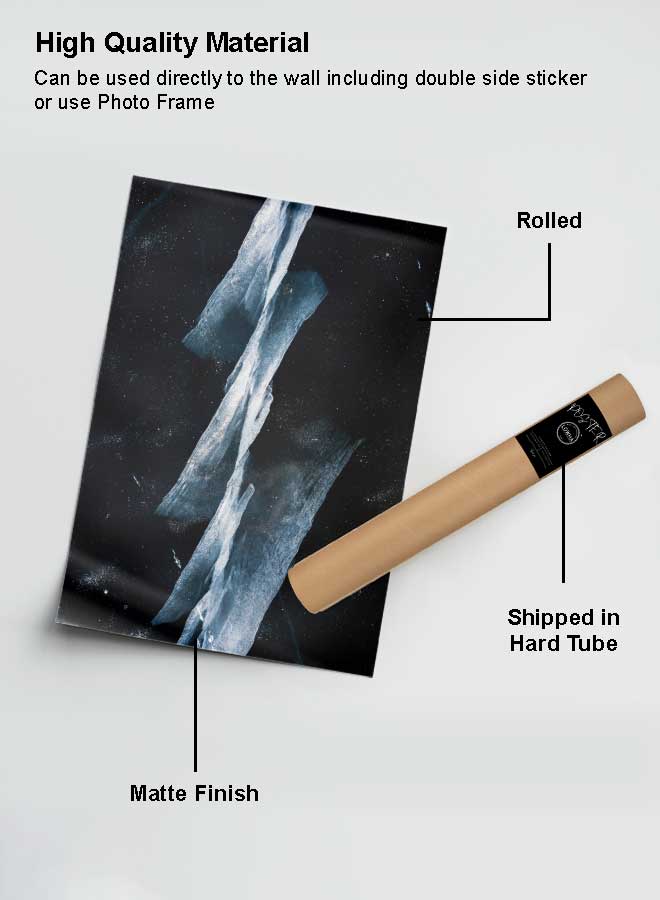LOWHA Poster Painting Art With Four Separate Pieces Of Double-Sided Stickers Abstract Iceberg Image For Home Bedroom Living Room And Office Decor - Image 2