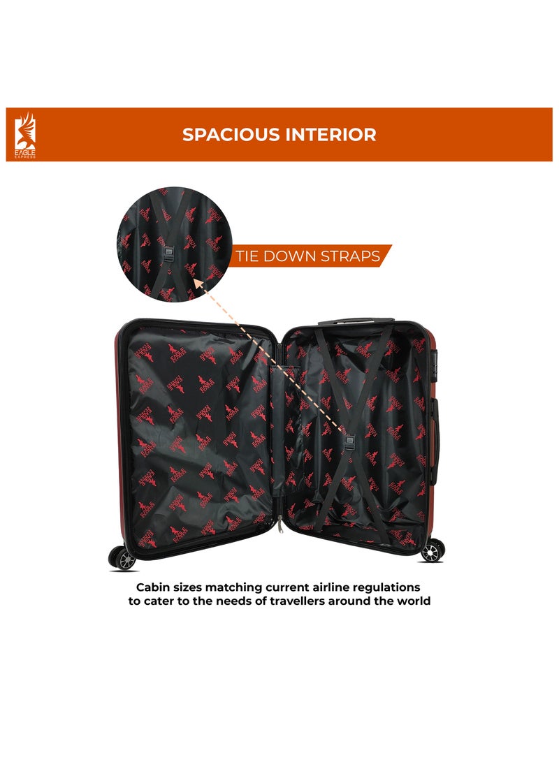 ايجل اكسبريس حقيبة سفر Eagle Express Patron مقاس 28 بوصة – برتقالي، تصميم أنيق كاجوال، خامة ABS عالية الجودة، 4 عجلات صامتة، قفل مدمج، ضمان سنة - Image 5
