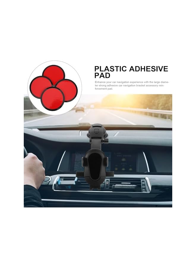 Green Tiger 4pcs Dashboard Adhesive Pad Strong Suction Cup Car Mount Phone Holder Pad Round High Temperature Resistant Adhesive Pads for All Car Models Smooth Surface for Easy Installation - Image 2