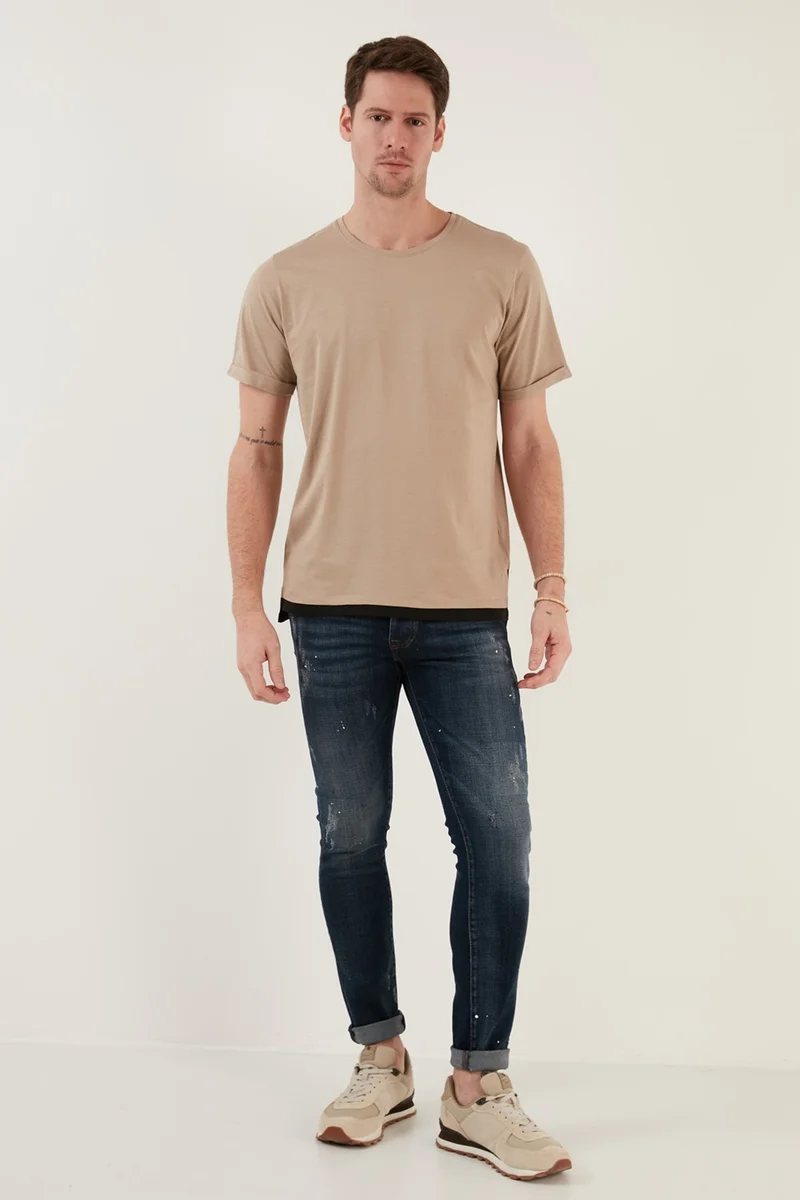 بوراتي 100% Cotton Regular Fit Crew Neck T Shirt Men's T Shirt 5902515