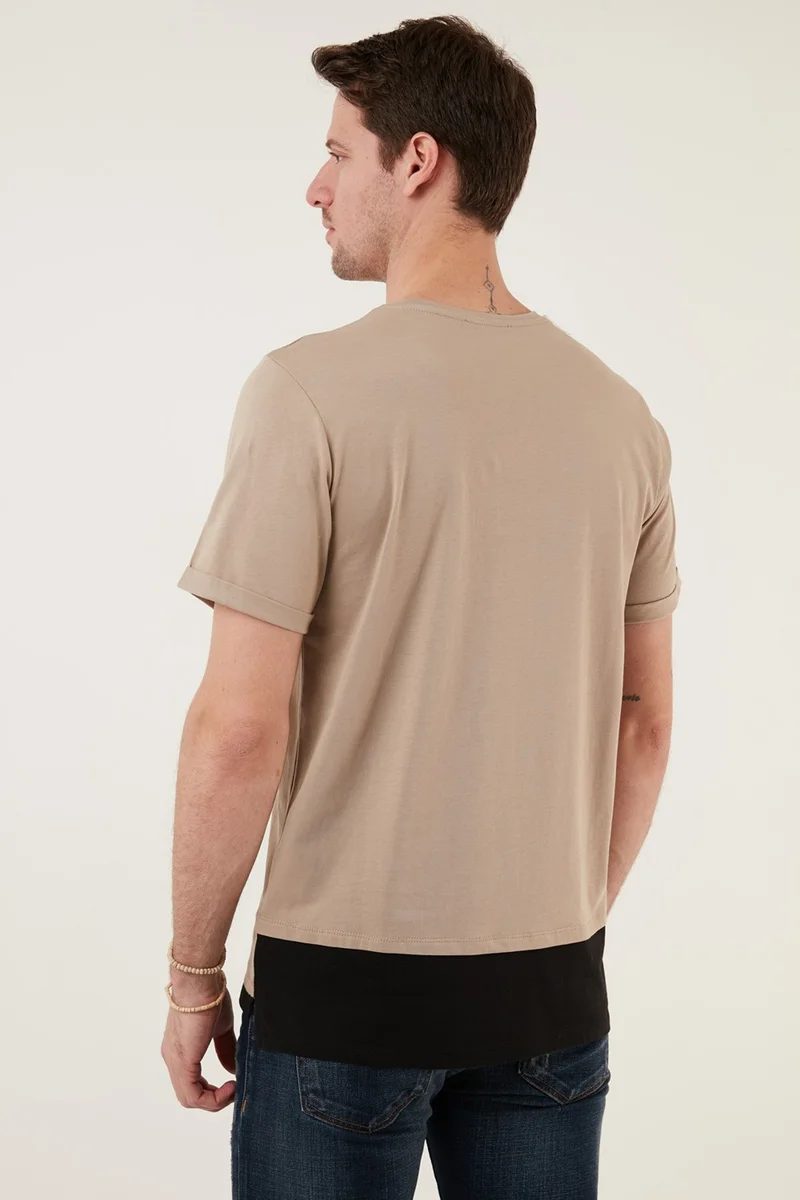 بوراتي 100% Cotton Regular Fit Crew Neck T Shirt Men's T Shirt 5902515