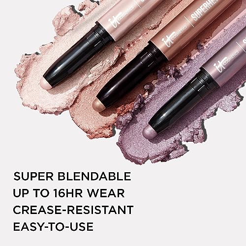 IT Cosmetics Superhero No-Tug Waterproof Eyeshadow Stick, Mighty Mauve - Longwear, Blendable Cream Eyeshadow with Built-In Primer - Suitable for Sensitive Eyes - 0.05 oz - Image 3