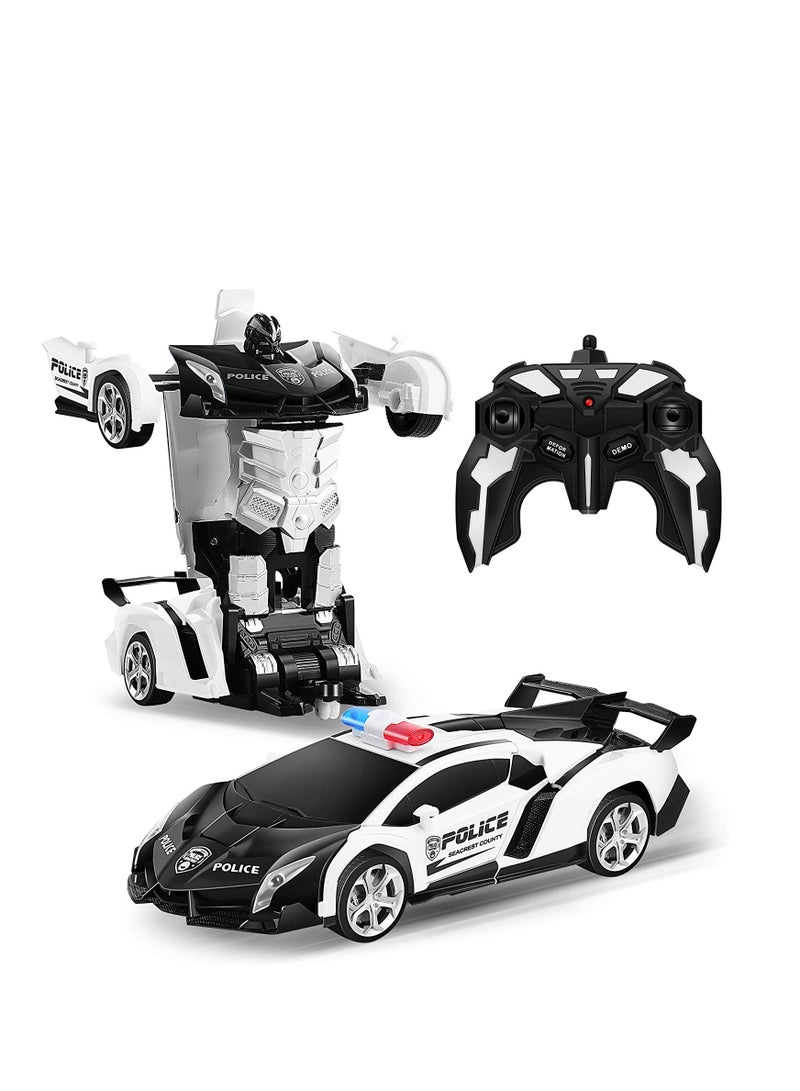 AROAQ Transform Robot RC Car with 2.4g Version Remote And One Button Transforming 360 Degree Rotation  - Image 1