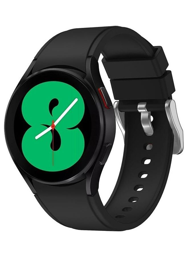 NIBEMINENT Silicone Replacement Strap Watchband For Samsung Galaxy Watch4 44mm Black - Image 4