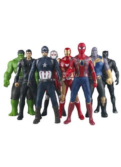 MARAH TOYS 8-Piece Avengers Movie Series Action Figure Set Hulk Captain America Thanos Iron Man Spider-Man Action Figures Boys Toys  - Image 1
