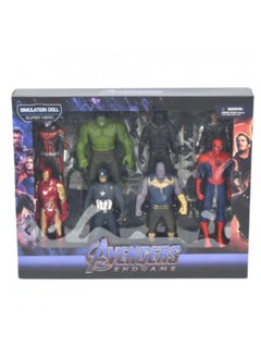 MARAH TOYS 8-Piece Avengers Movie Series Action Figure Set Hulk Captain America Thanos Iron Man Spider-Man Action Figures Boys Toys  - Image 2