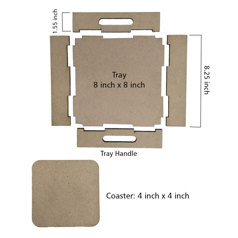 Penkraft Decoupage Art on Tray and Square Coasters DIY Kit Free Video Tutorial - Image 3