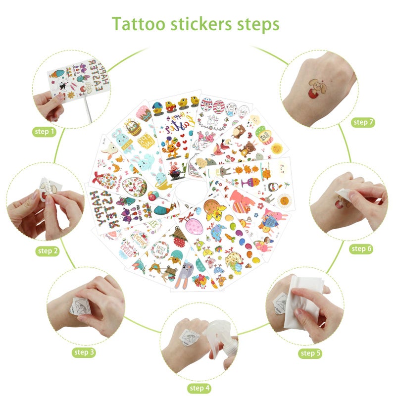 KESOTE Easter Stamps for Kids, Assorted Easter Tattoos for Party Favor Egg Fillers Basket Stuffers - Image 5