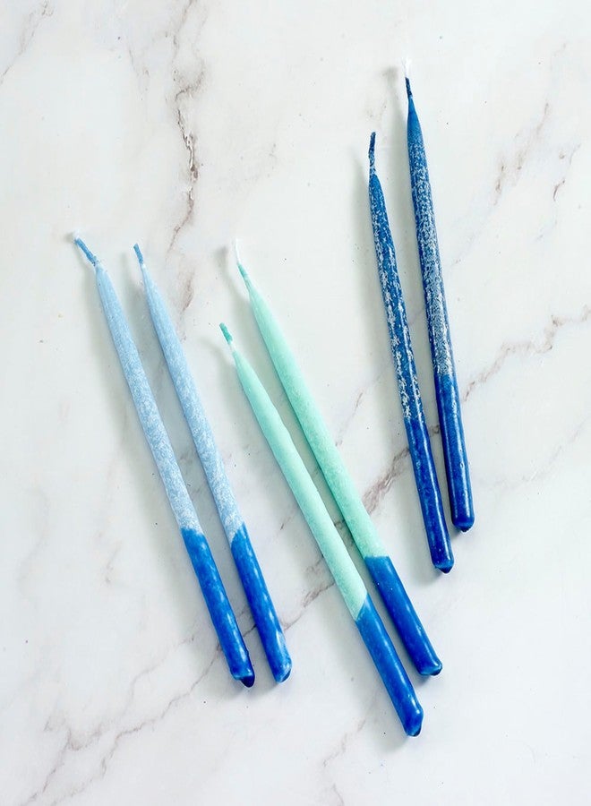 Rite Lite Dripless Hanukkah Candles Rite Lite | Blue & Teal Frosted Chanukah Bulk Colorchoice 24 Pack | Standard Size Menorah Premium Quality Wax Jewish Holiday Party Gifts Decorations - Image 2